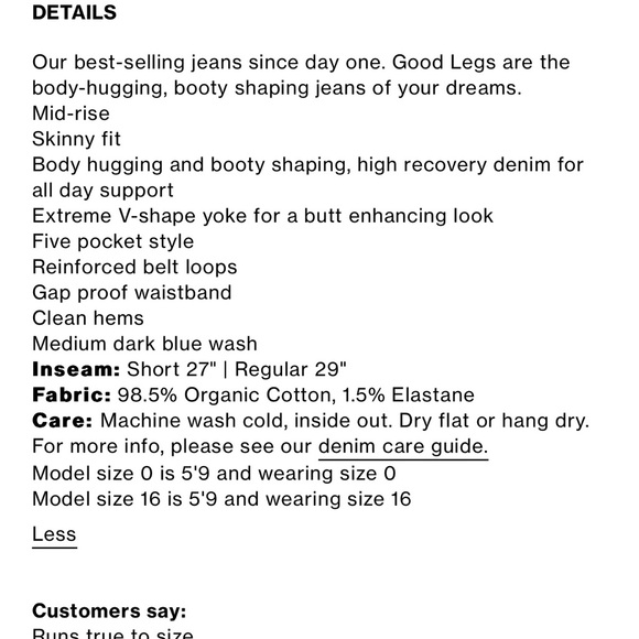 Good American Good Legs Skinny Jeans - pre-loved - Picture 11 of 11